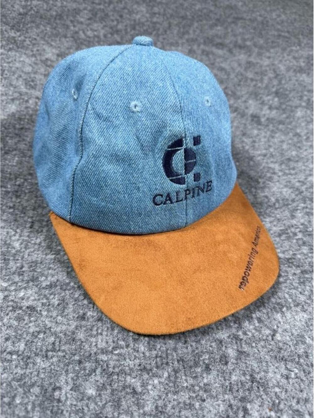 Calpine Two-Tone Denim and Suede Baseball Cap Made in USA